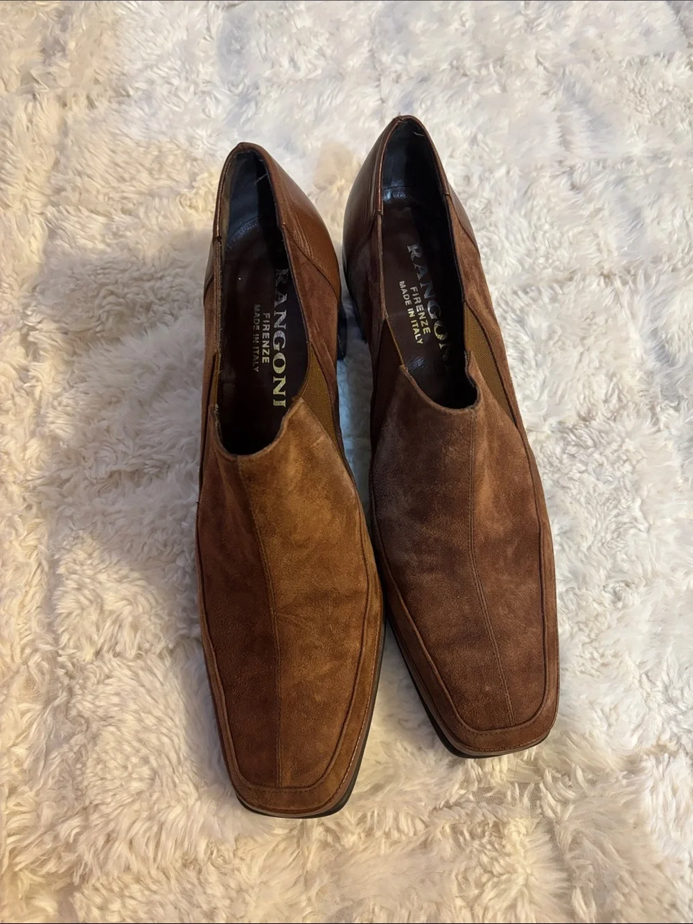 Brown Suede Slip-On women's Dress Shoes